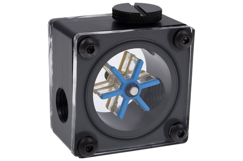 Alphacool G1/4" Eisfluegel Flow Indicator, Square Shape, Black Body - Image 2